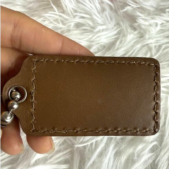 COACH Brown Hang Tag Bag Charm Fob - Picture 2 of 3